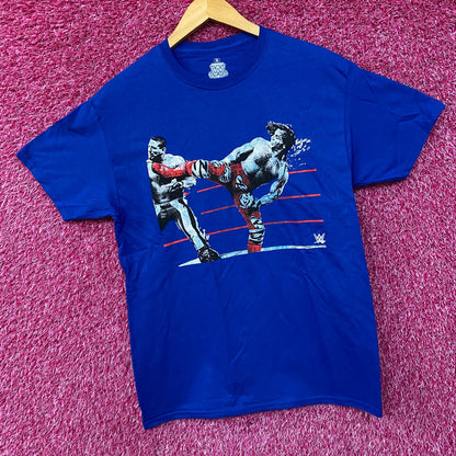 WWE Shawn Michaels The Heartbreak Kid HBK Sweet Chin Music Kick T-Shirt Medium