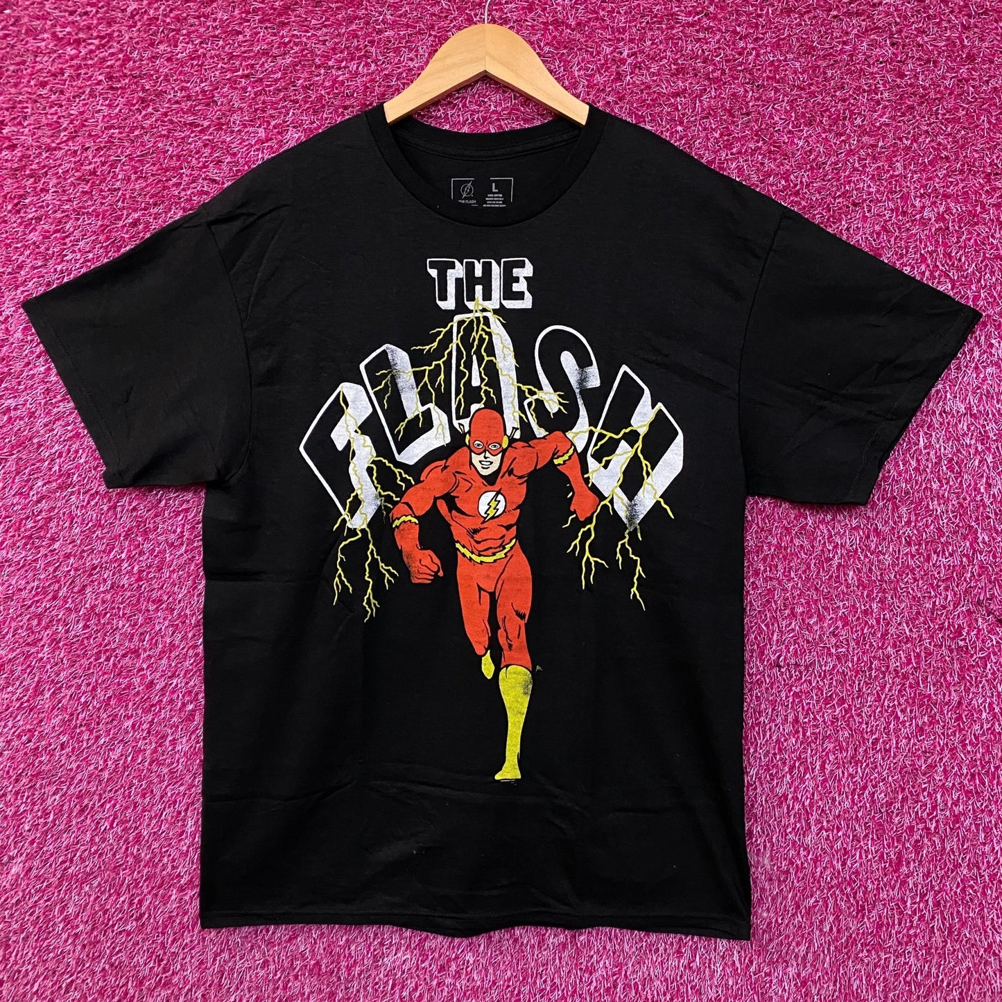 CVLA DC Comics The Flash Running Graphic T-Shirt Large