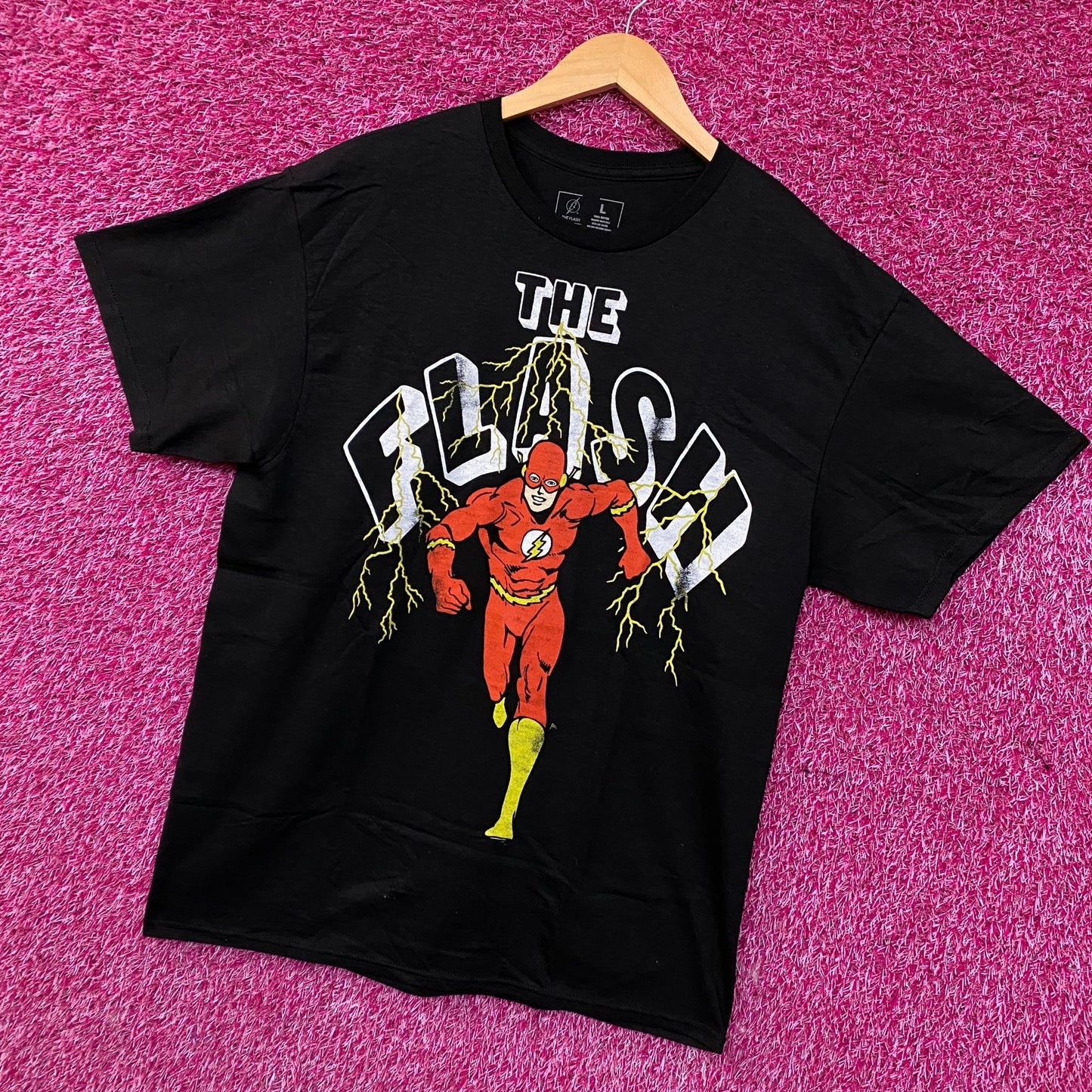 CVLA DC Comics The Flash Running Graphic T-Shirt Large