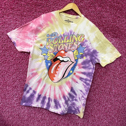 The Rolling Stones Circus Stars Hot Lips Rock Band Tie Dye large