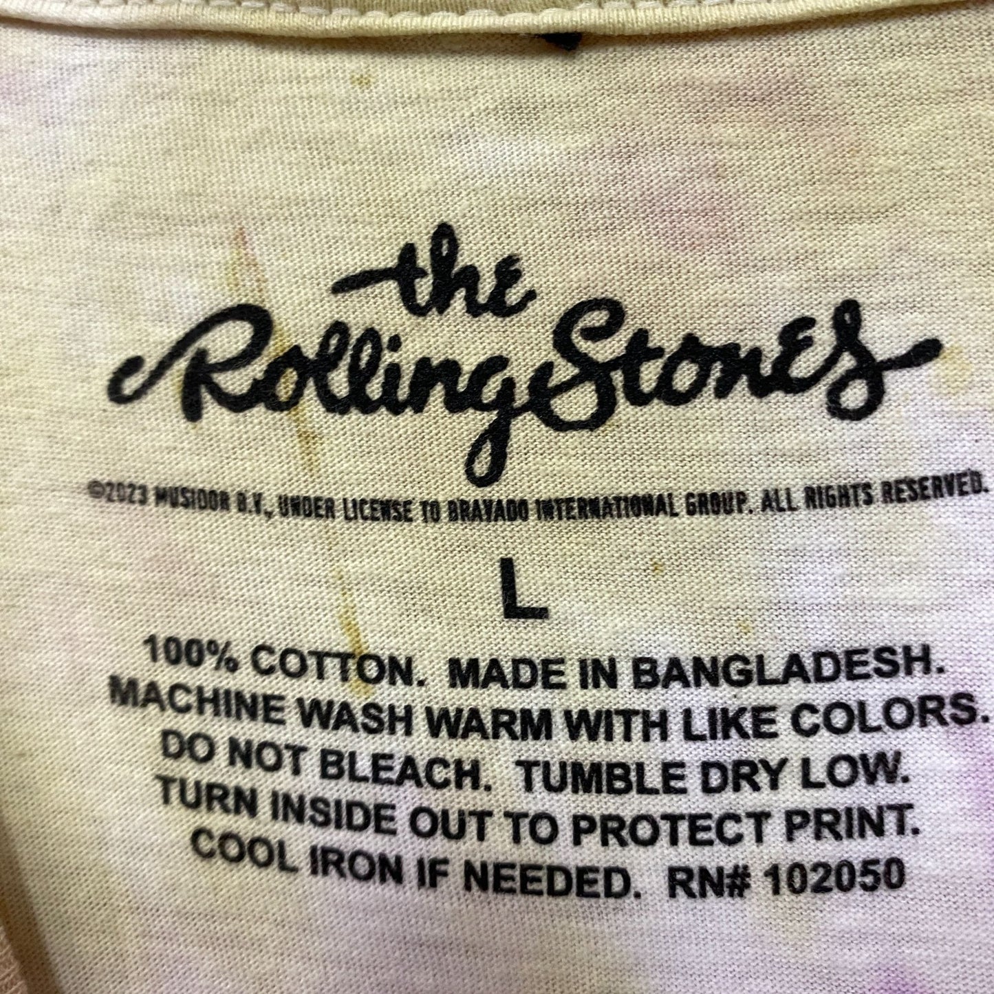 The Rolling Stones Circus Stars Hot Lips Rock Band Tie Dye large