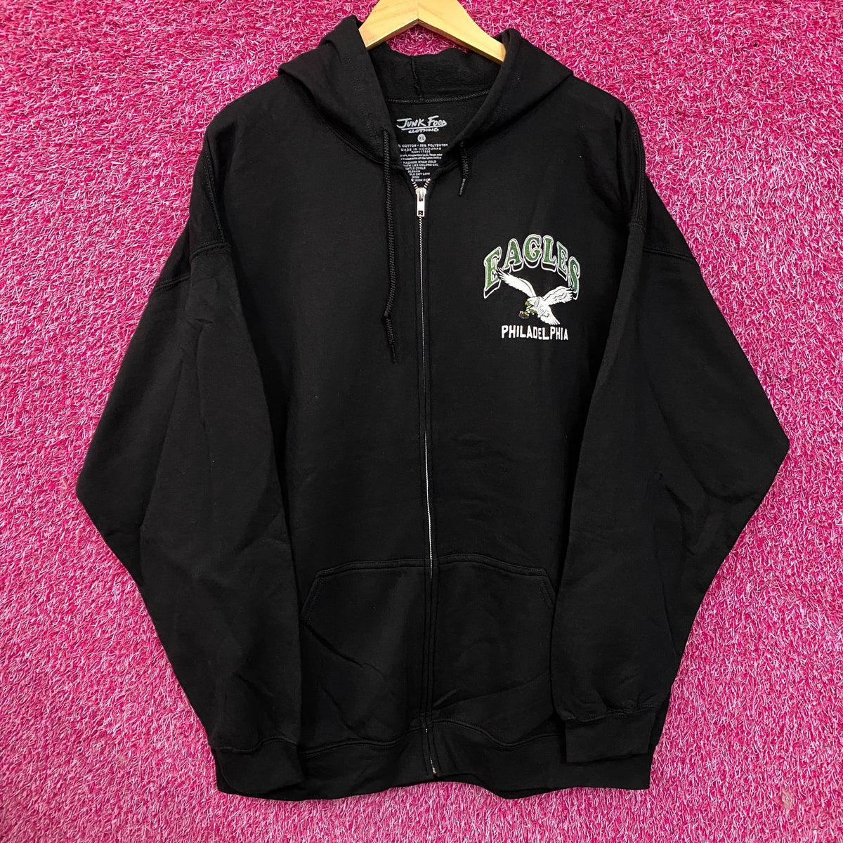 Junk Food Clothing Philadelphia Eagles City Edition Crest Zip Up Hoodie XL