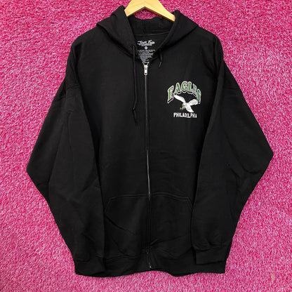 Junk Food Clothing Philadelphia Eagles City Edition Crest Zip Up Hoodie XL