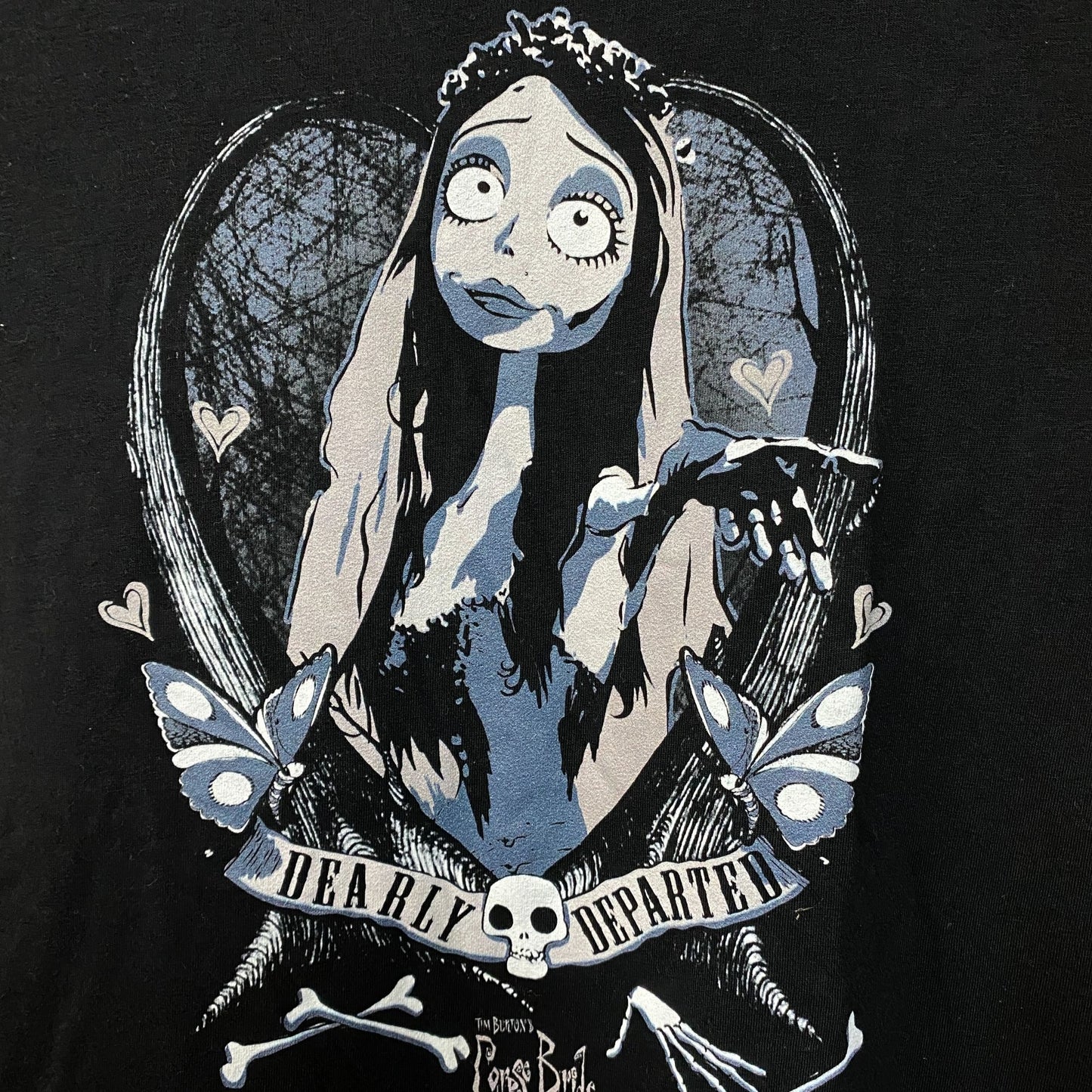 Tim Burton's Corpse Bride Emily Dearly Departed T-Shirt Large