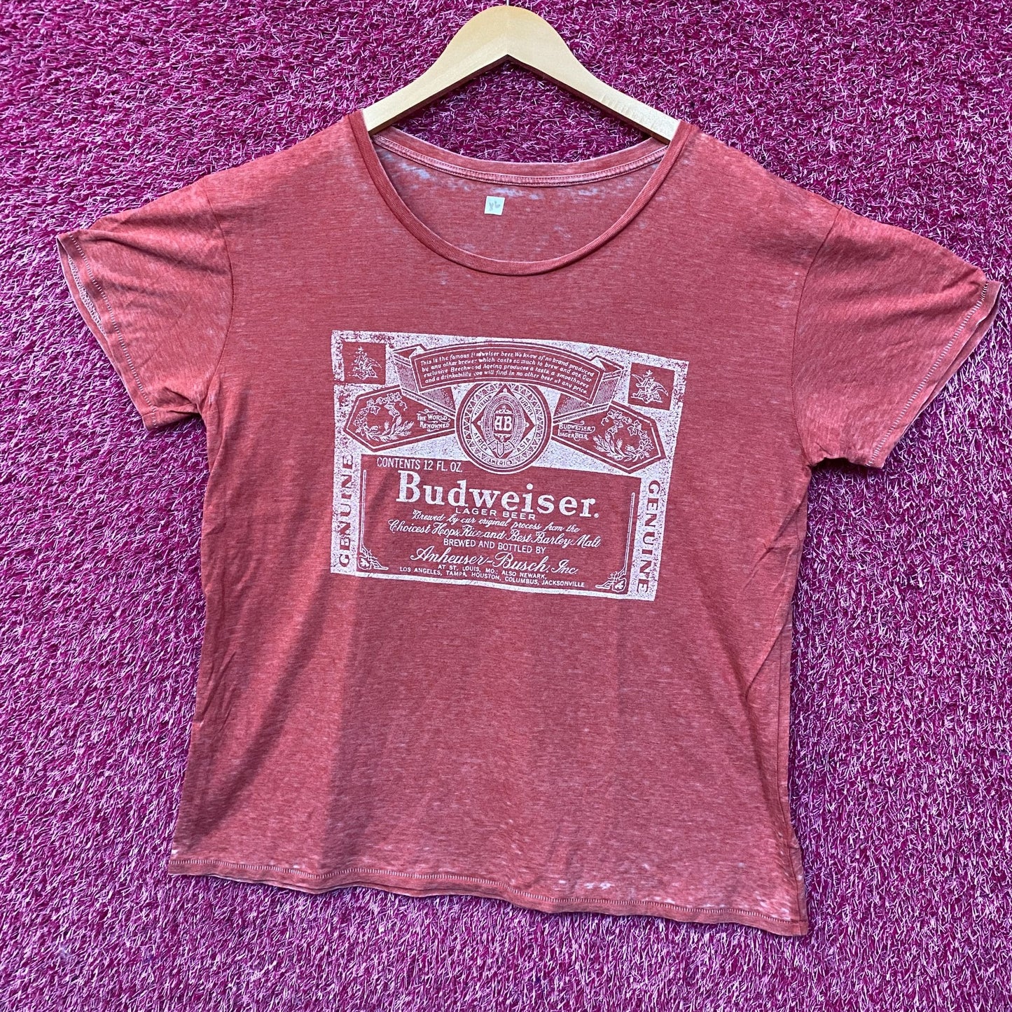 Budweiser King Of beer1980'S Vintage Style Logo Graphic T-Shirt XL
