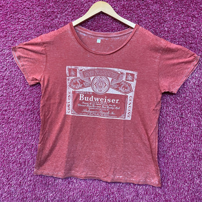 Budweiser King Of beer1980'S Vintage Style Logo Graphic T-Shirt XL