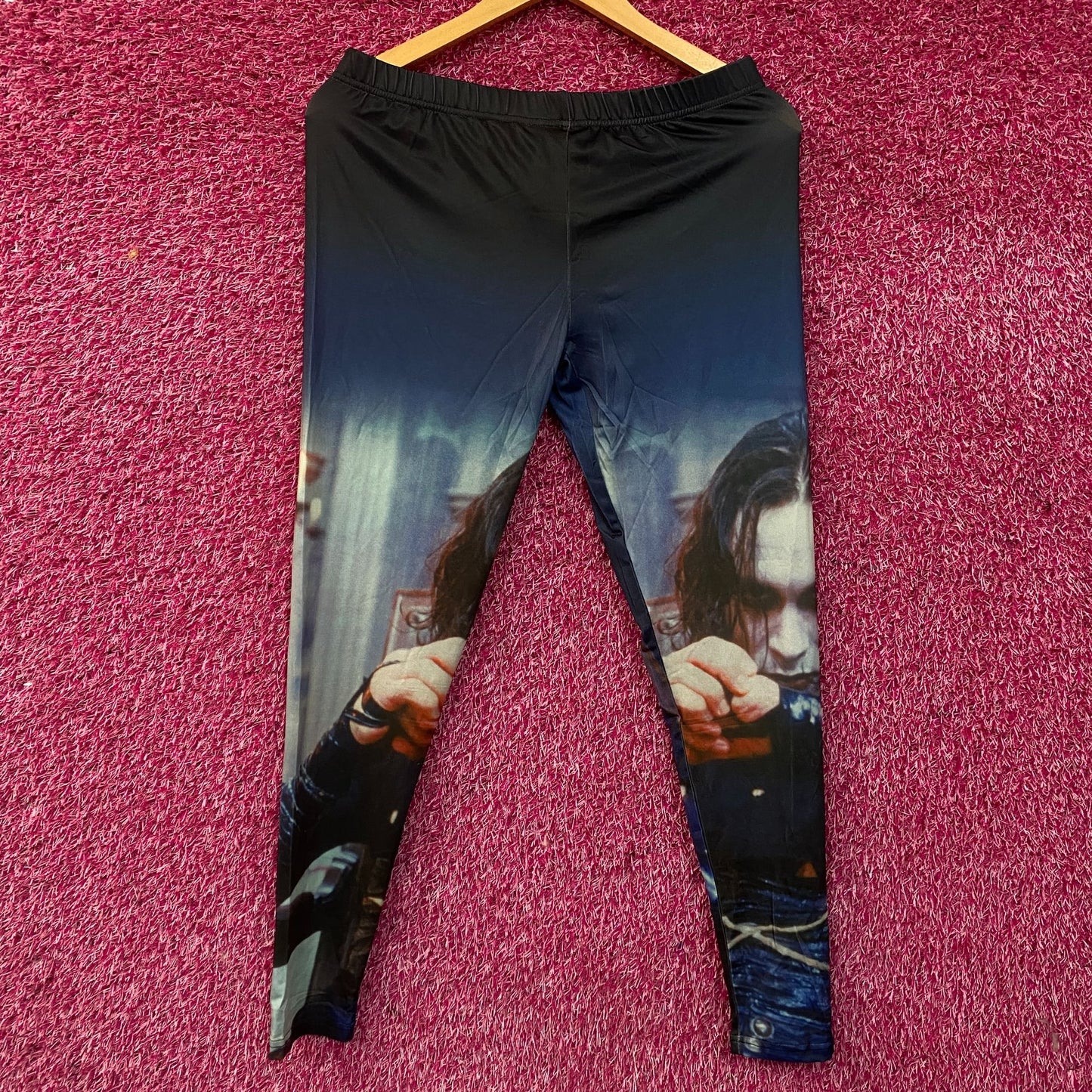 The Crow Brandon Lee As Eric Draven Stretch Leggings XL