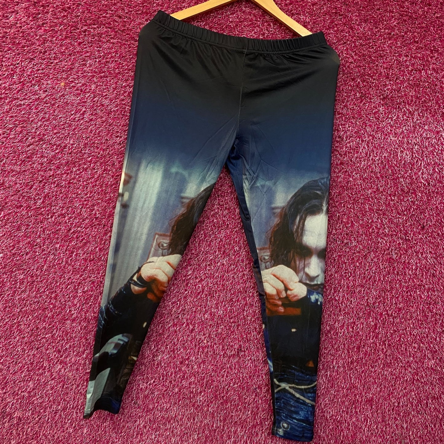 The Crow Brandon Lee As Eric Draven Stretch Leggings XL