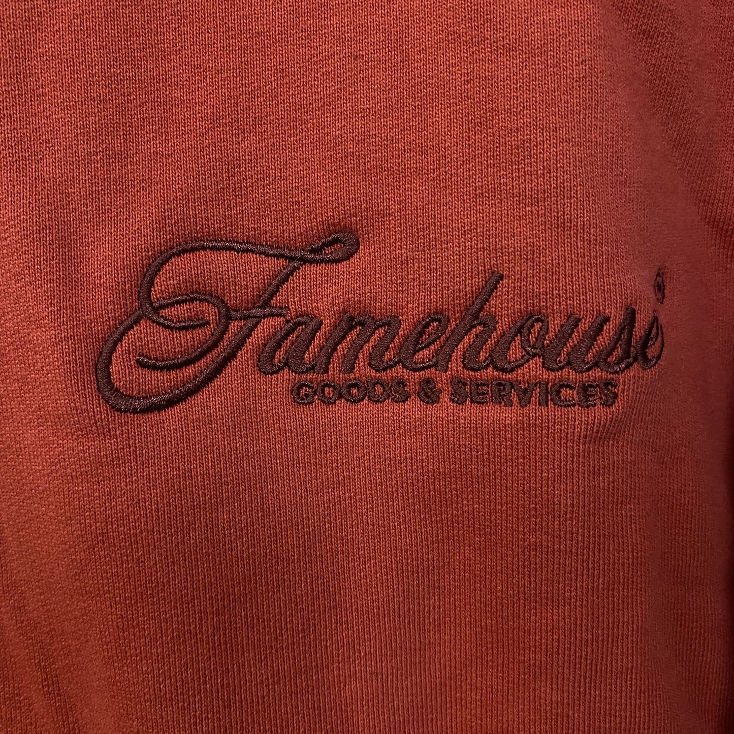 Famehouse Goods & Services Embroidered Corporate Merch Hoodie Large