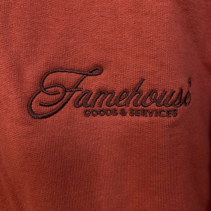 Famehouse Goods & Services Embroidered Corporate Merch Hoodie Large