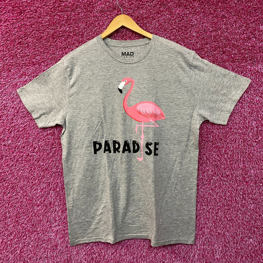 Paradise Flamingo Gray Tshirt size L/XL