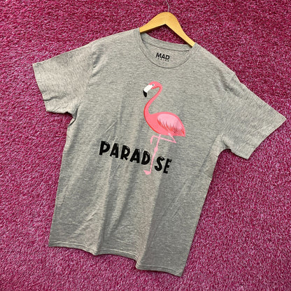 Paradise Flamingo Gray Tshirt size L/XL