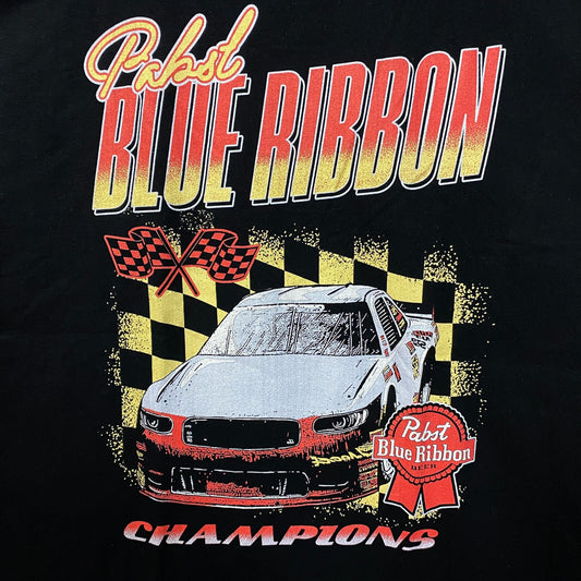 Pabst Blue Ribbon Racing Champions Graphic Promo T-Shirt Large