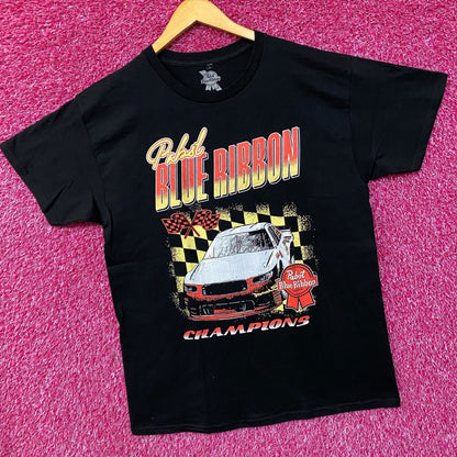 Pabst Blue Ribbon Racing Champions Graphic Promo T-Shirt Large