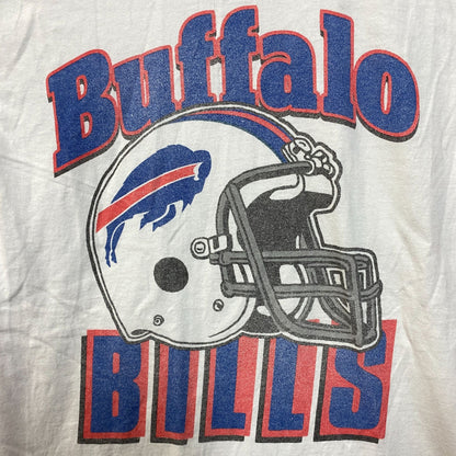 NFL Junk Food Buffalo Bills White Shirt Helmet Logo XS