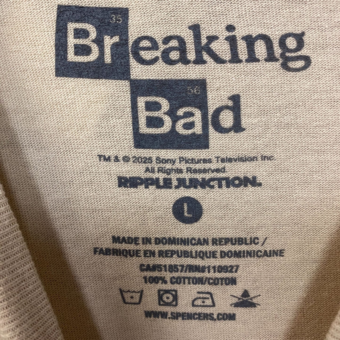 Breaking Bad "Respect the Chemistry" Graphic T-Shirt Large