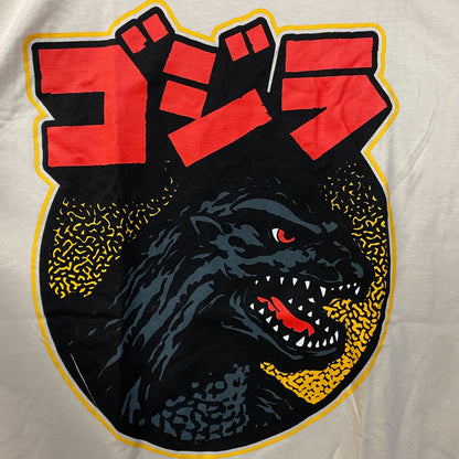 Godzilla Classic Retro Art Kanji King Circle Graphic T-Shirt Medium