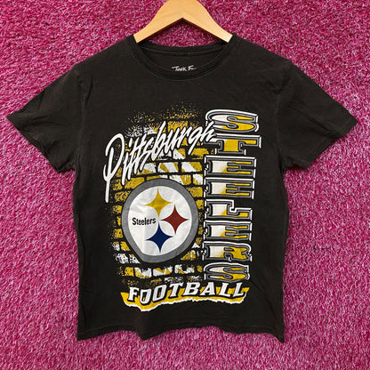Junk Food Women's Pittsburgh Steelers Brick Vintage Style Tee XS