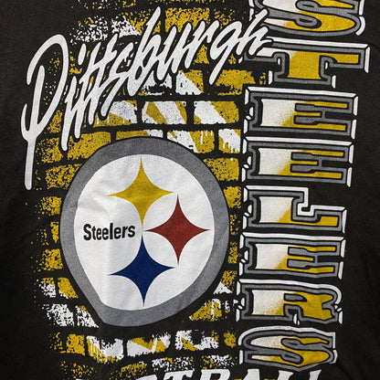 Junk Food Women's Pittsburgh Steelers Brick Vintage Style Tee XS