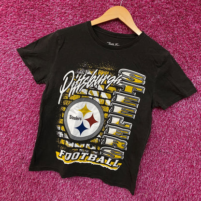 Junk Food Women's Pittsburgh Steelers Brick Vintage Style Tee XS
