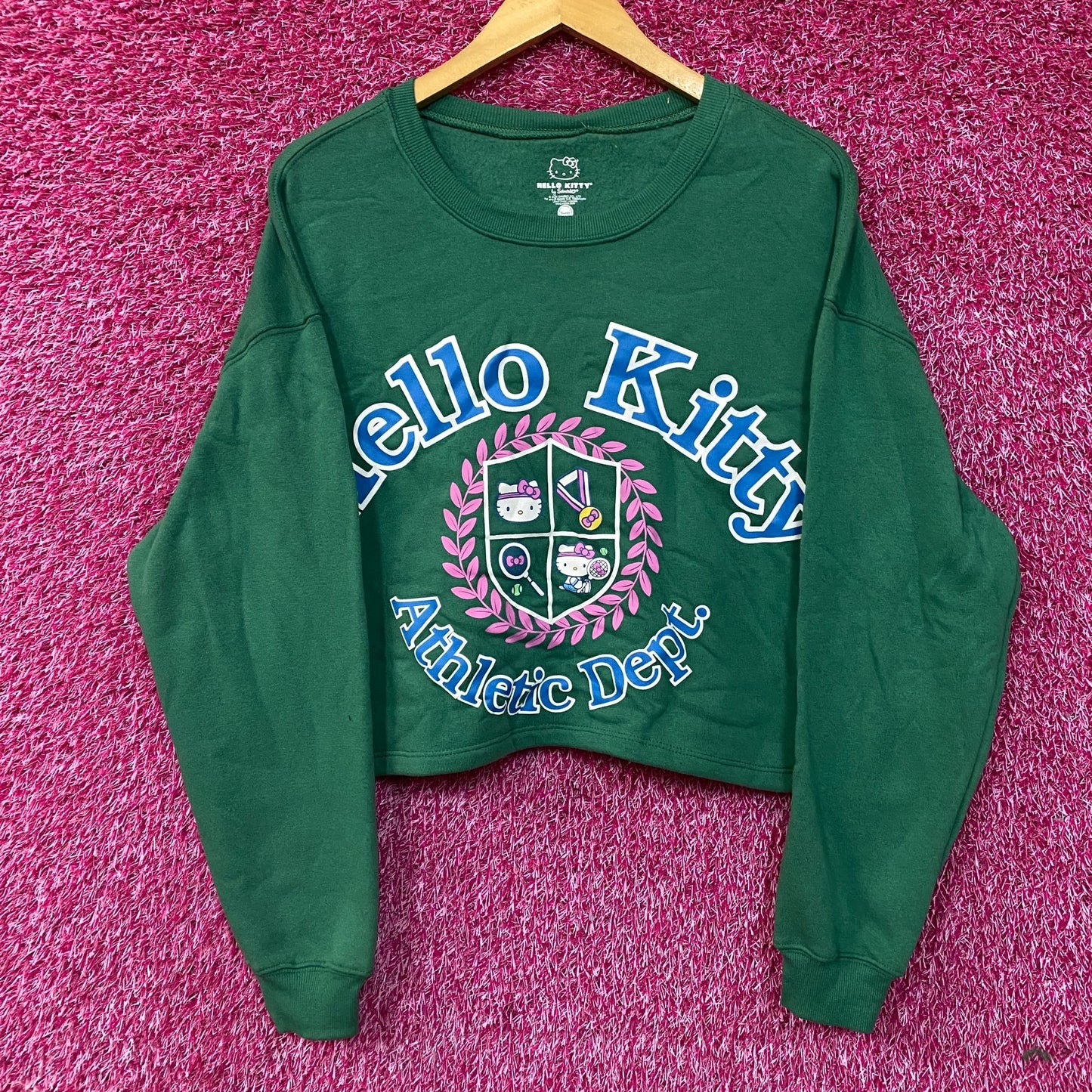 Hello Kitty Athletic Dept Crop Top Sweater size  XL
