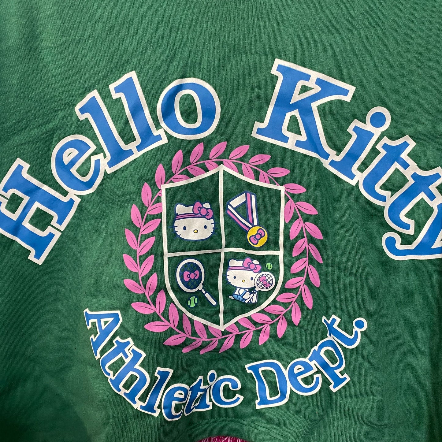 Hello Kitty Athletic Dept Crop Top Sweater size  XL