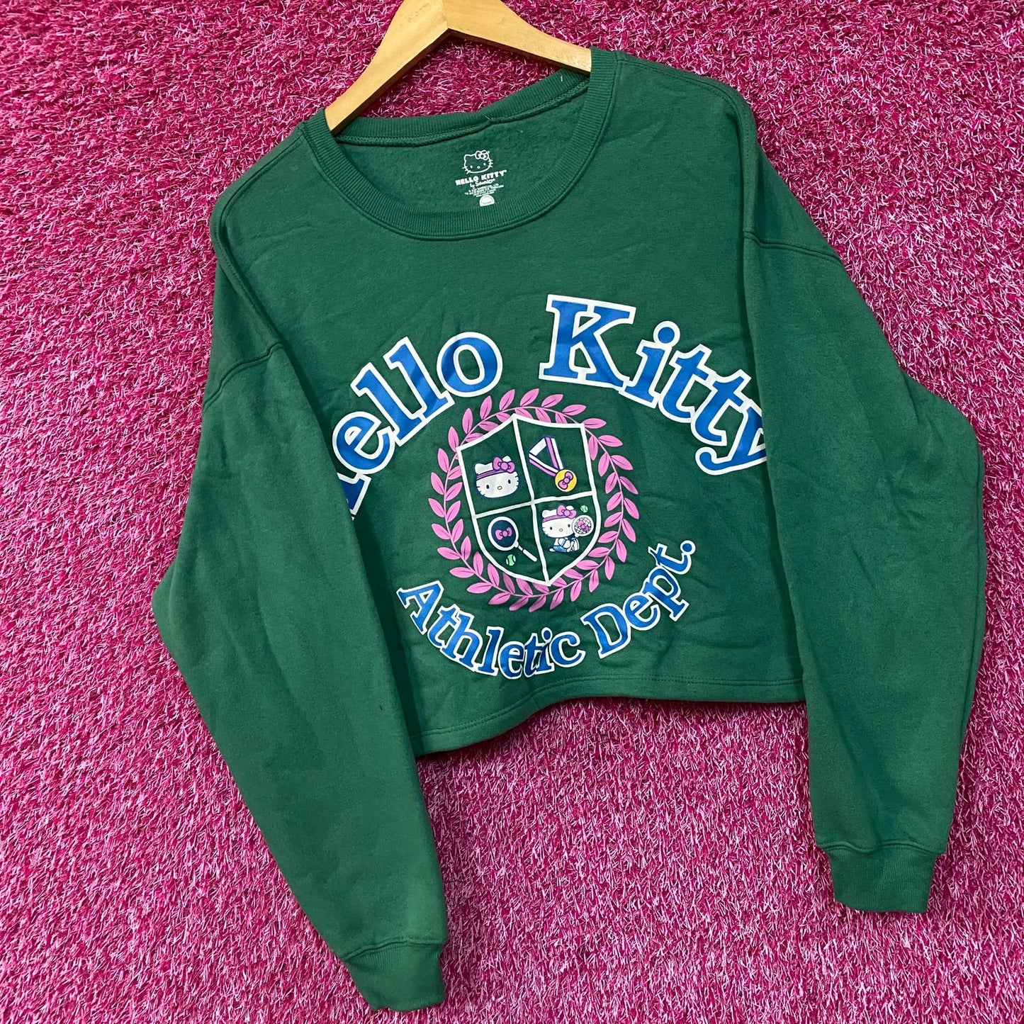 Hello Kitty Athletic Dept Crop Top Sweater size  XL