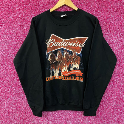 Junk Food Budweiser Clydesdales Beer Crewneck Sweater Small