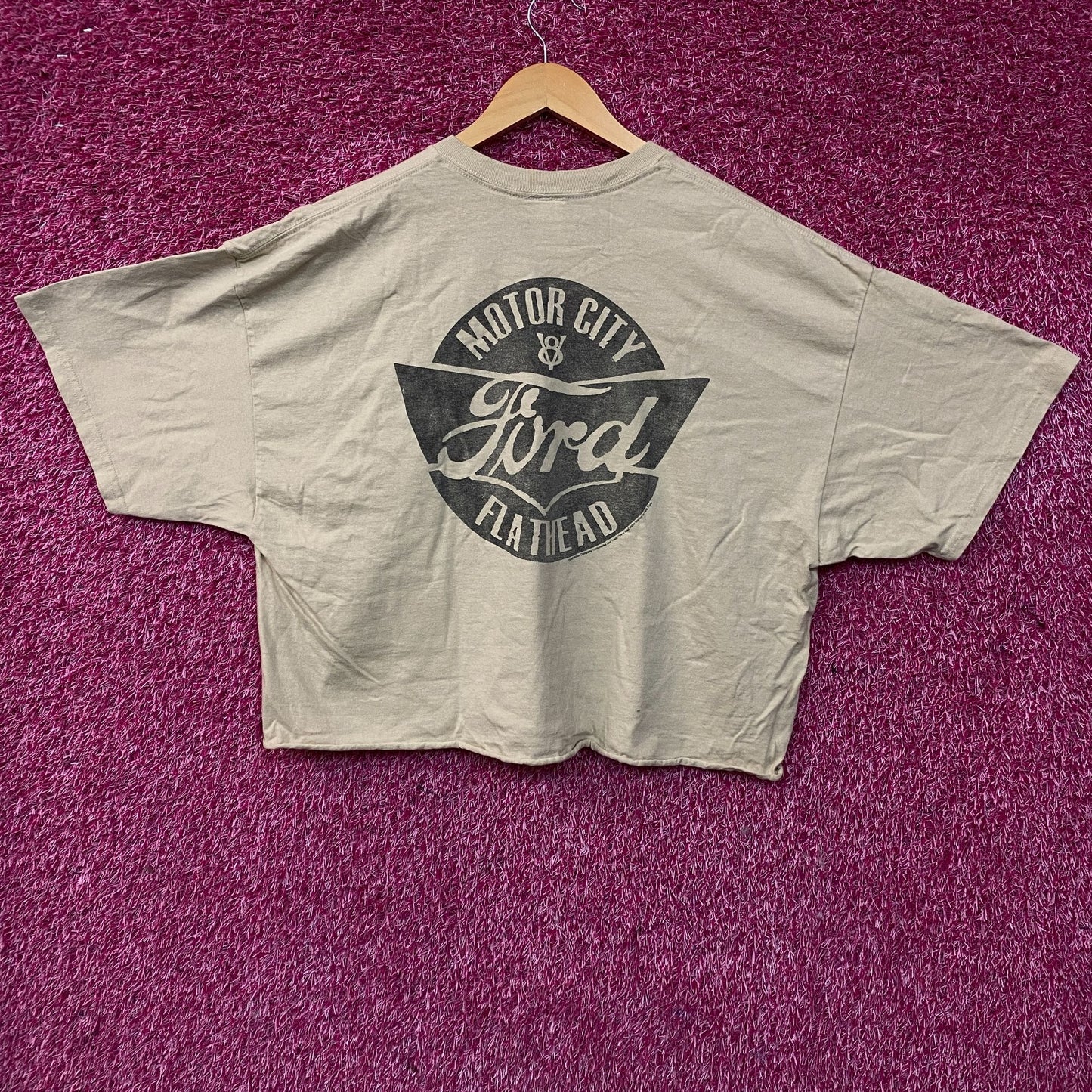 Junk Food Ford Motor City Flathead Women's Crop T-Shirt XL