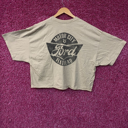 Junk Food Ford Motor City Flathead Women's Crop T-Shirt XL