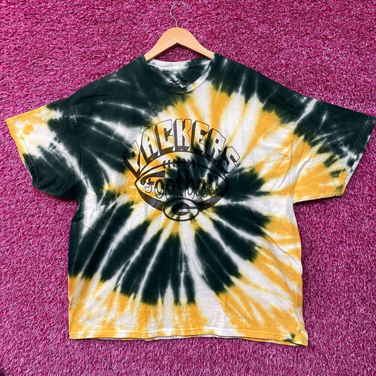 Junk Food Clothing NFL Green Bay Packers Football Tie Dye T-Shirt XL
