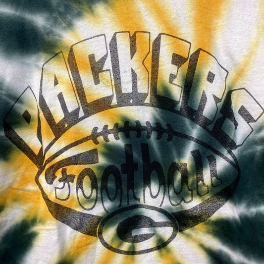 Junk Food Clothing NFL Green Bay Packers Football Tie Dye T-Shirt XL