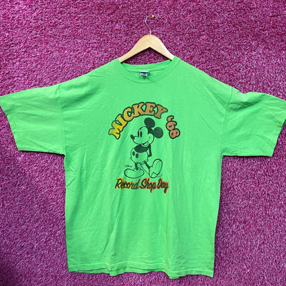 Disney Mickey Mouse '68 Record Shop Day Green T-Shirt XL
