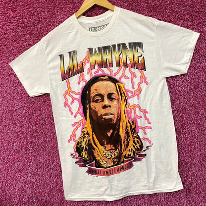 Reason Lil Wayne A Milli Lightning White T-Shirt medium