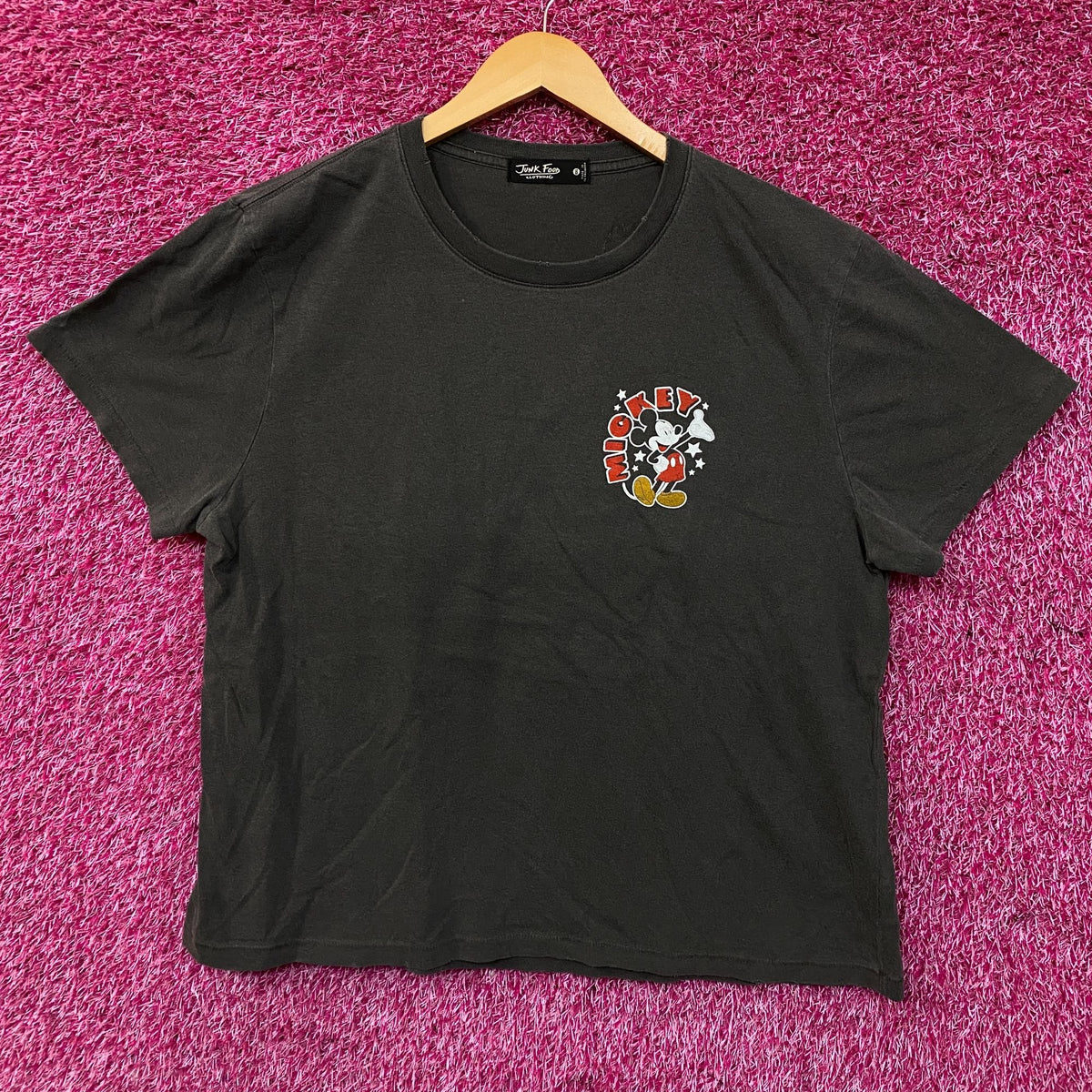 Junk Food Clothing X Mickey Mouse Womens Black Tee size 2XL