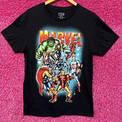 The Avengers Airbrushed Marvel Comics Cartoon Tee M