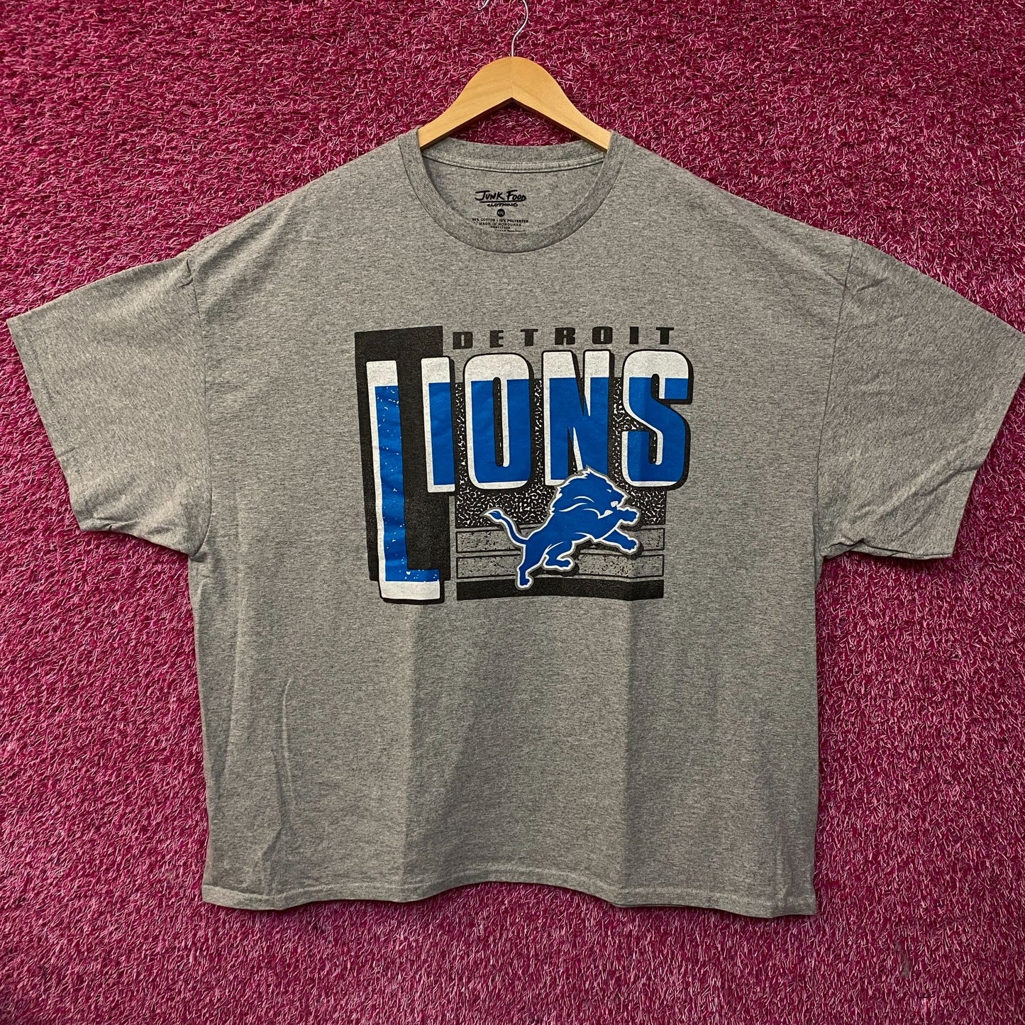 Junk Food Clothing NFL Detroit Lions Complete T-Shirt 2XL