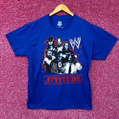 WWE Attitude Era Graphic Design T-shirt Large