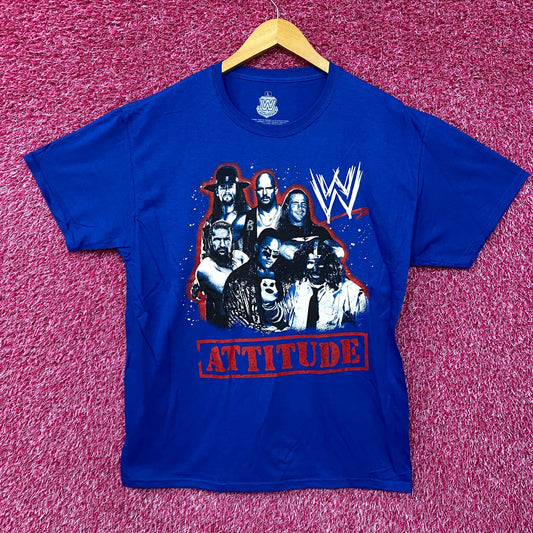 WWE Attitude Era Graphic Design T-shirt Large