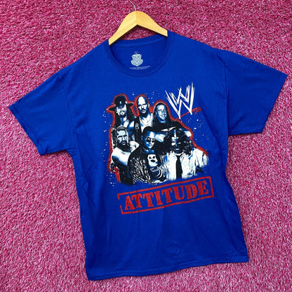 WWE Attitude Era Graphic Design T-shirt Large