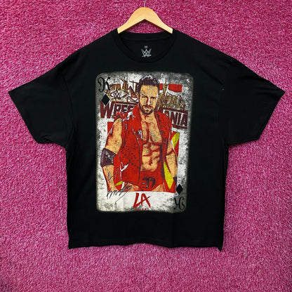 WWE LA Knight WrestleMania Card Graphic T-Shirt 2XL