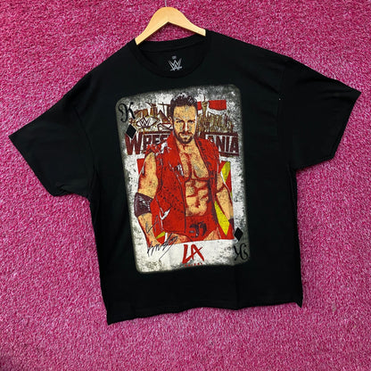 WWE LA Knight WrestleMania Card Graphic T-Shirt 2XL
