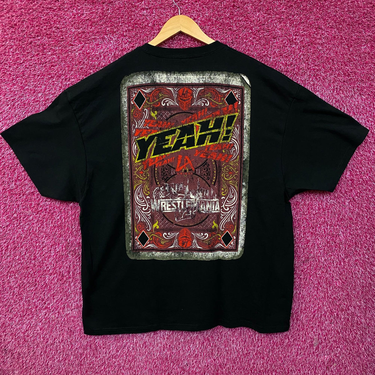 WWE LA Knight WrestleMania Card Graphic T-Shirt 2XL