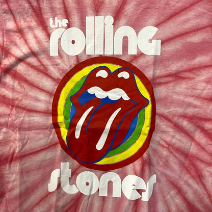 The Rolling Stones Hot Lips Red Tie Dye Tshirt size Small