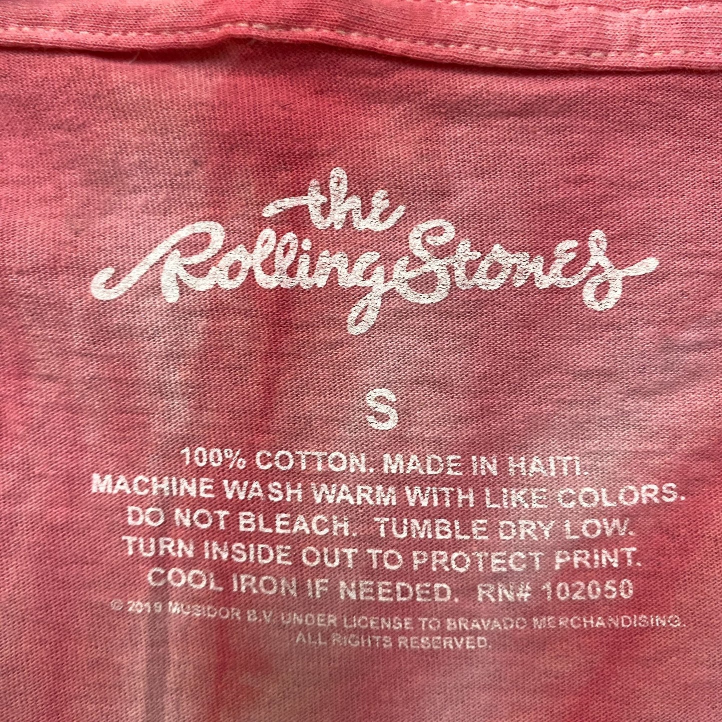 The Rolling Stones Hot Lips Red Tie Dye Tshirt size Small