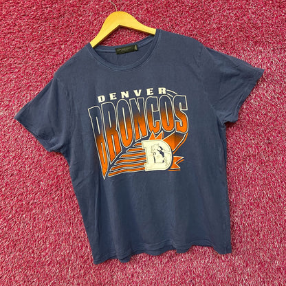 Junk Food Clothing NFL Denver Broncos Chrome Retro Style T-Shirt Large