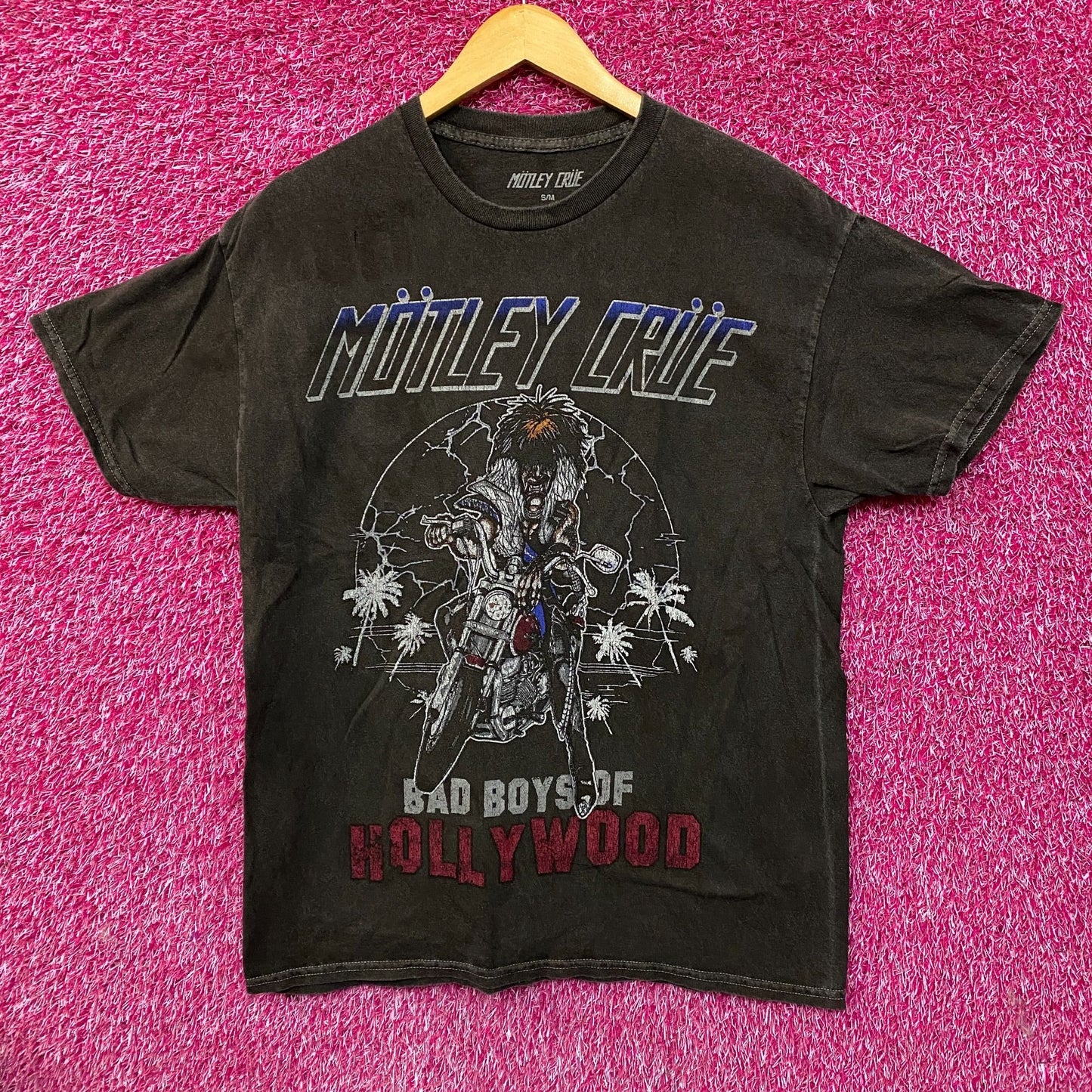 Motley Crue The Bad Boys of Hollywood Glam Metal T-Shirt S/M
