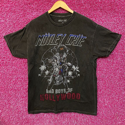 Motley Crue The Bad Boys of Hollywood Glam Metal T-Shirt S/M