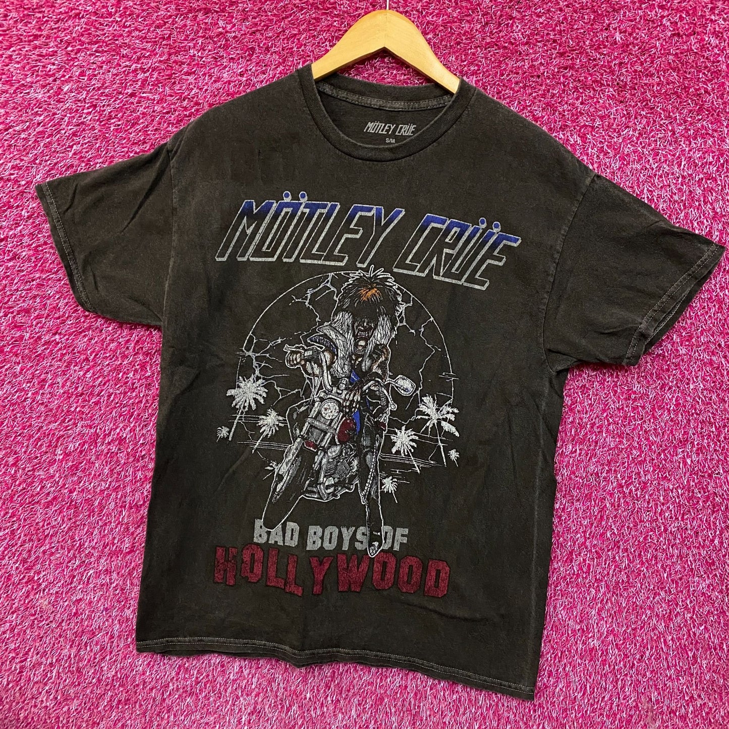 Motley Crue The Bad Boys of Hollywood Glam Metal T-Shirt S/M