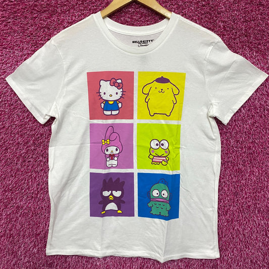 Sanrio Hello Kitty and Friends Kawaii Grid Design T-Shirt Small